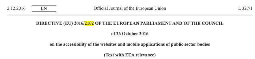 Official Journal of the EU