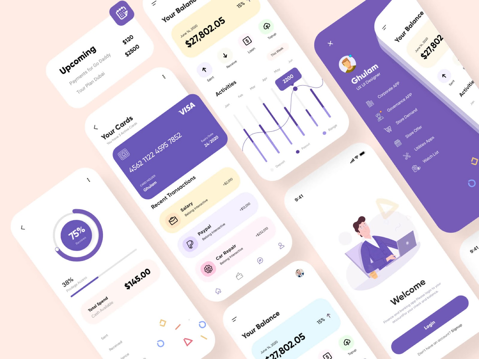 Kawaiisierte Mobile Design Templates