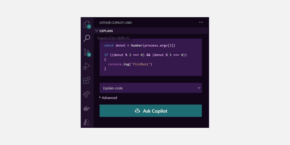 Github Copilot Labs - Explain