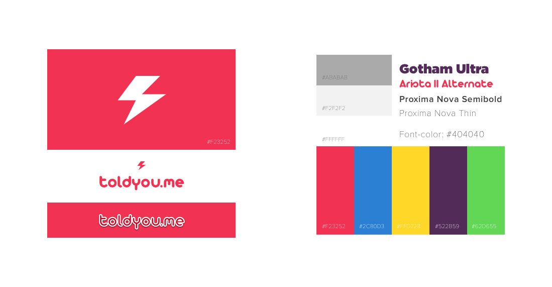 Styleguide für die toldyou.me App